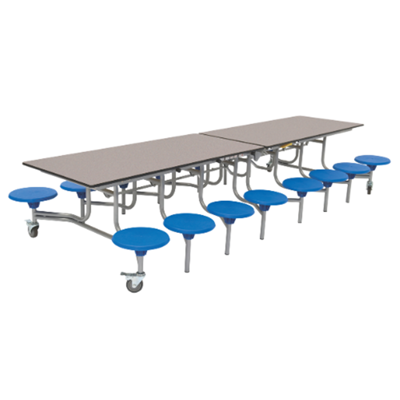 SpaceRight Sixteen Seat Rectangular Mobile Folding Dining Table